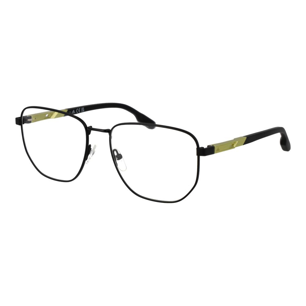 Adidas Black Metal Glasses – Square Full-Rim Frames