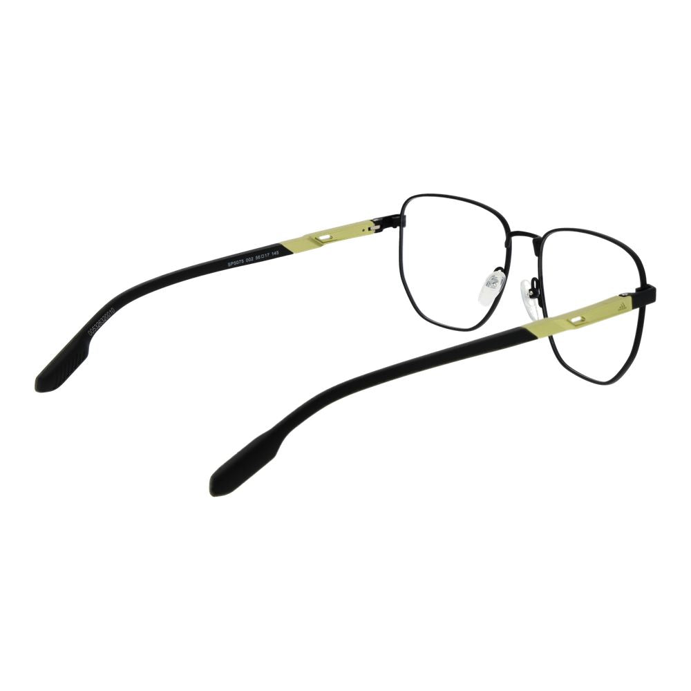 Adidas Black Metal Glasses – Square Full-Rim Frames