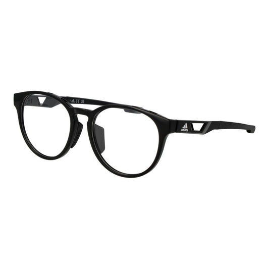 Adidas Unisex Black Plastic Glasses – Round Full-Rim Frames