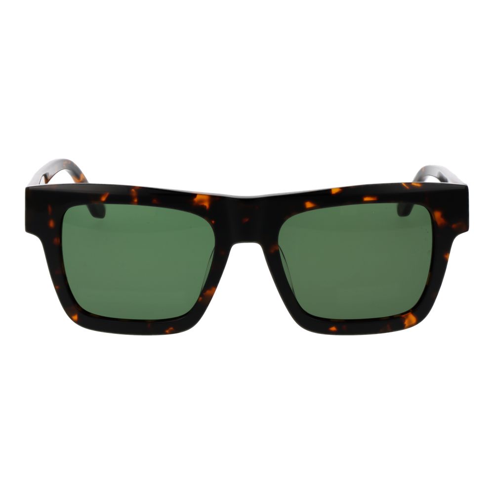 Replay Men’s Sunglasses – Brown Square Frame, Green Lenses