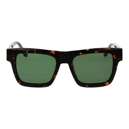 Replay Men’s Sunglasses – Brown Square Frame, Green Lenses