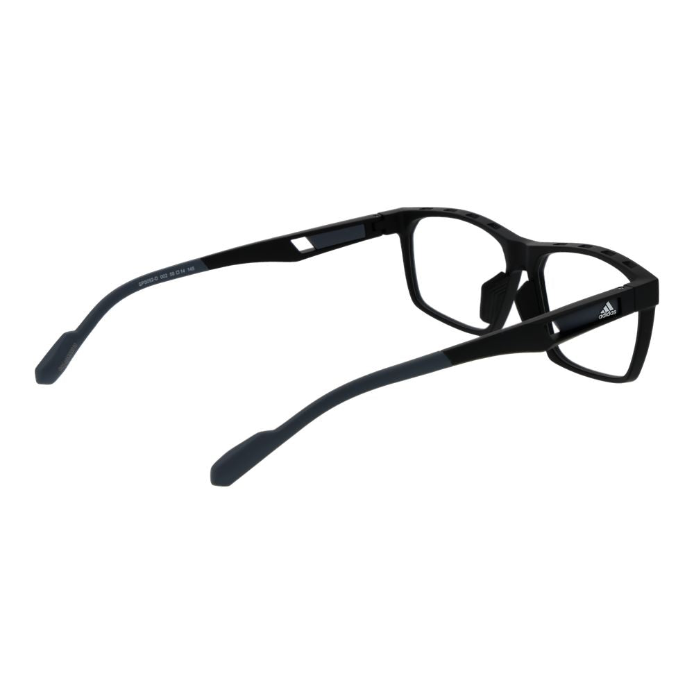 Adidas Men's Black Plastic Optical Glasses – Square Frames