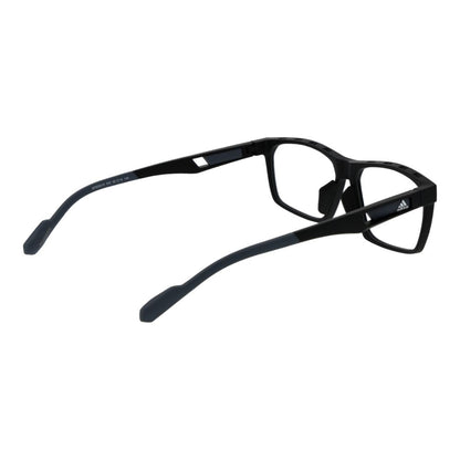Adidas Men's Black Plastic Optical Glasses – Square Frames