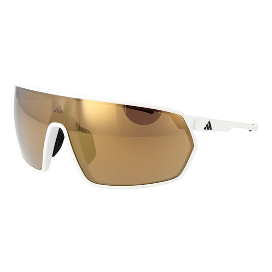Adidas Unisex Sunglasses – White Frame, Gold Mirrored Lenses