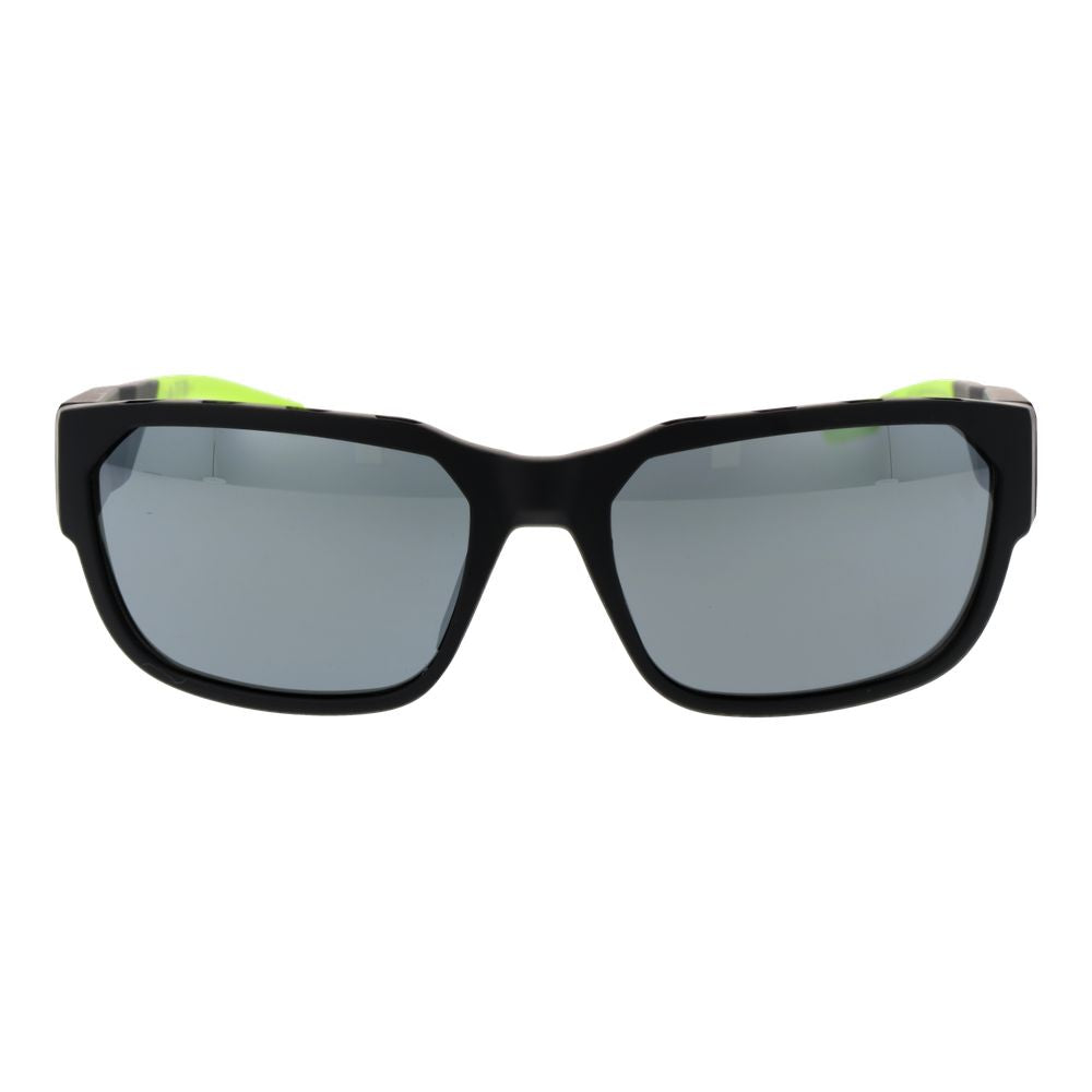Adidas Men’s Sunglasses – Black Rectangle Frame, Silver Mirrored Lenses