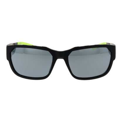 Adidas Men’s Sunglasses – Black Rectangle Frame, Silver Mirrored Lenses