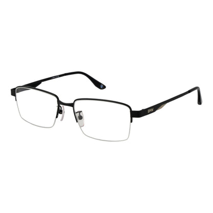 BMW Black Metal Optical Glasses – Black Half-Rim Frame