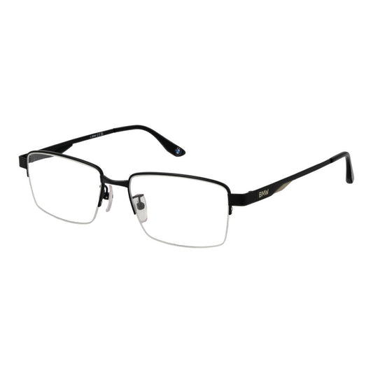 BMW Black Metal Optical Glasses – Black Half-Rim Frame