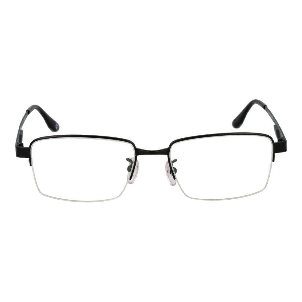 BMW Black Metal Optical Glasses – Black Half-Rim Frame