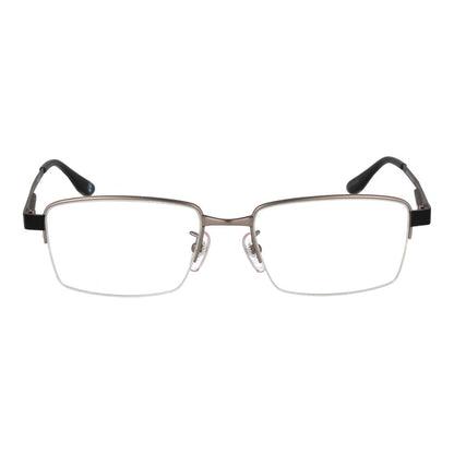 BMW Men's Gunmetal Half-Rim Optical Glasses – Rectangle Frame
