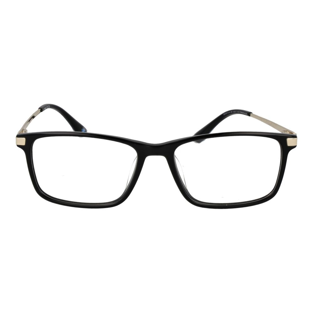 BMW Men's Black Plastic Optical Glasses – Square Full-Rim Frames
