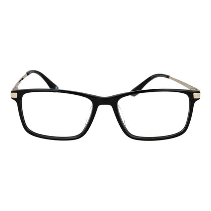 BMW Men's Black Plastic Optical Glasses – Square Full-Rim Frames