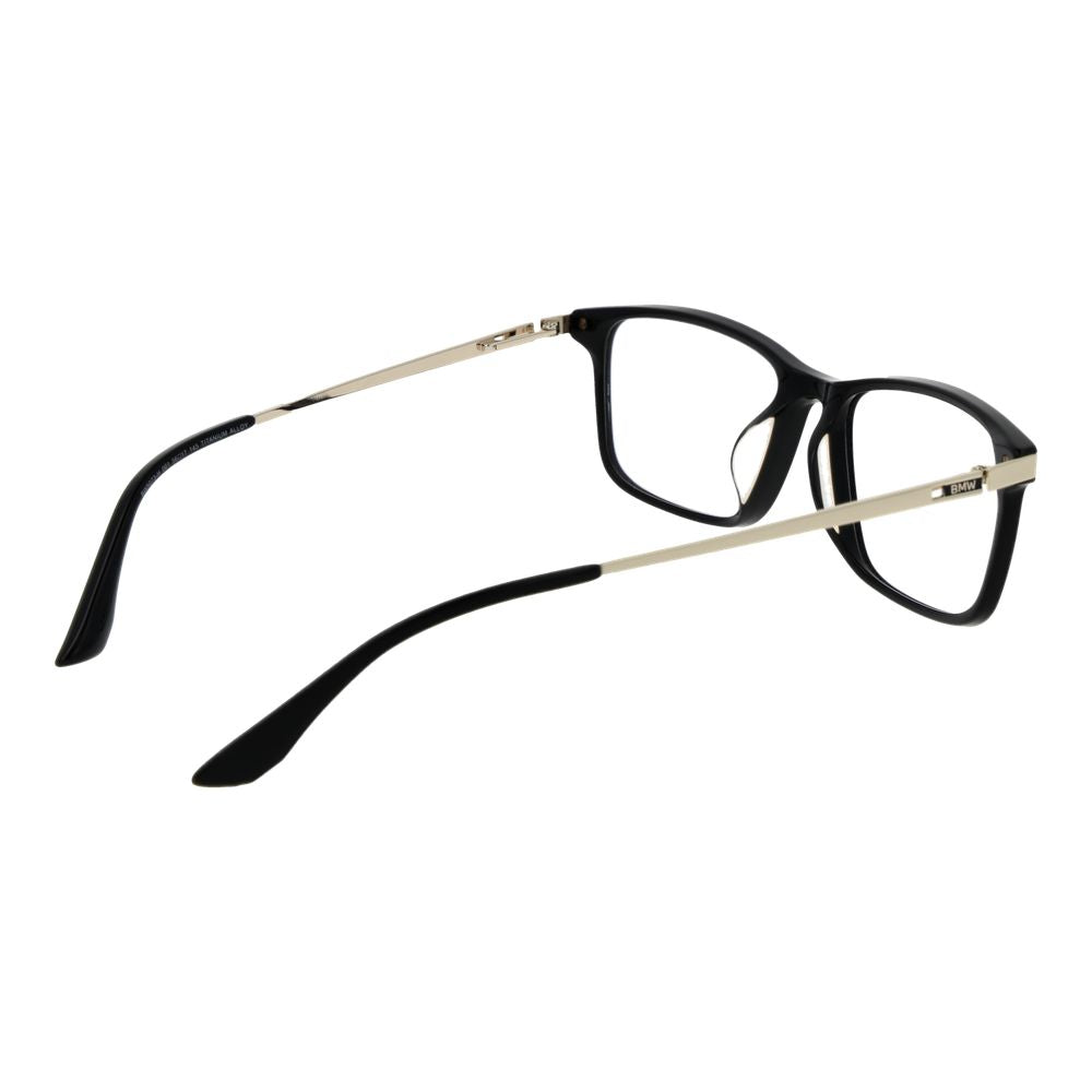 BMW Men's Black Plastic Optical Glasses – Square Full-Rim Frames