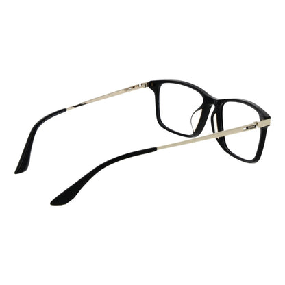 BMW Men's Black Plastic Optical Glasses – Square Full-Rim Frames