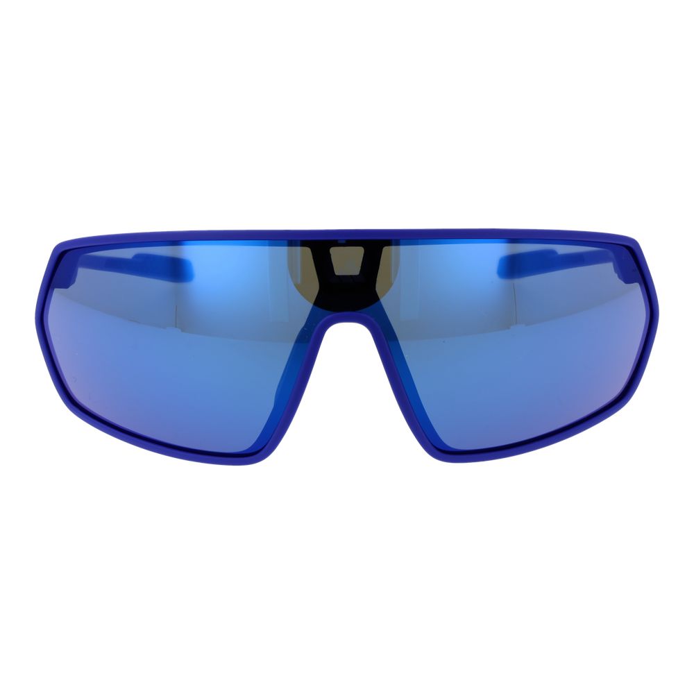 Adidas Unisex Sunglasses – Blue Full-Rim Frame, Mirrored Lenses