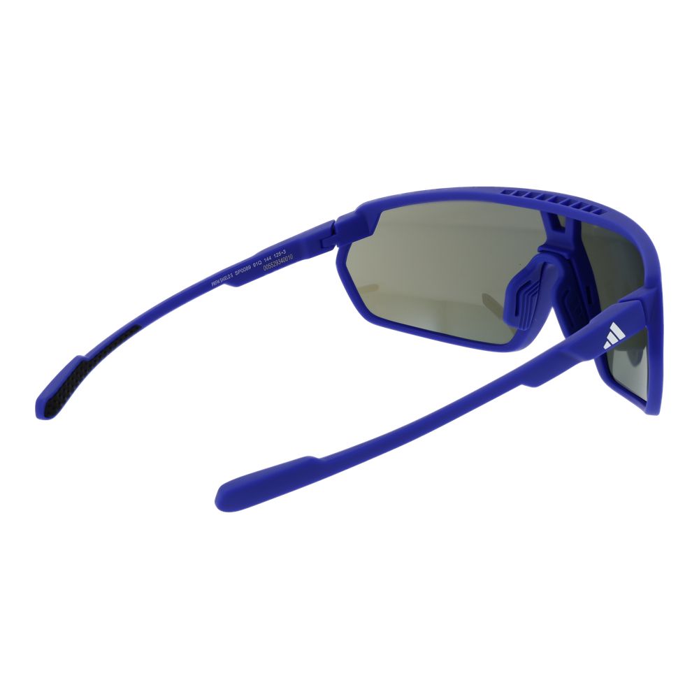 Adidas Unisex Sunglasses – Blue Full-Rim Frame, Mirrored Lenses