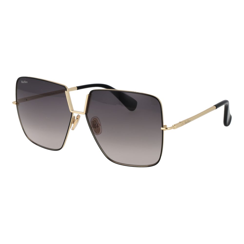 Max Mara Women’s Sunglasses – Black Metal Frame, Grey Gradient Lenses
