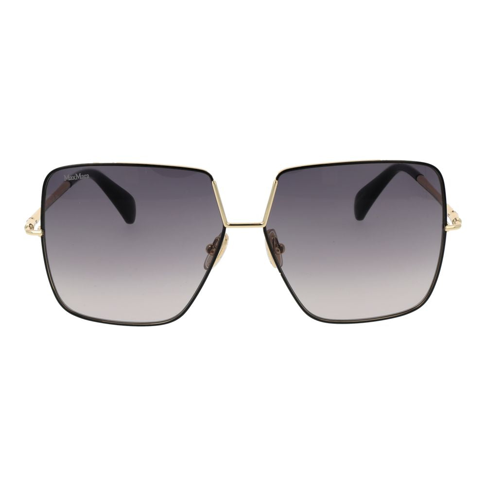 Max Mara Women’s Sunglasses – Black Metal Frame, Grey Gradient Lenses