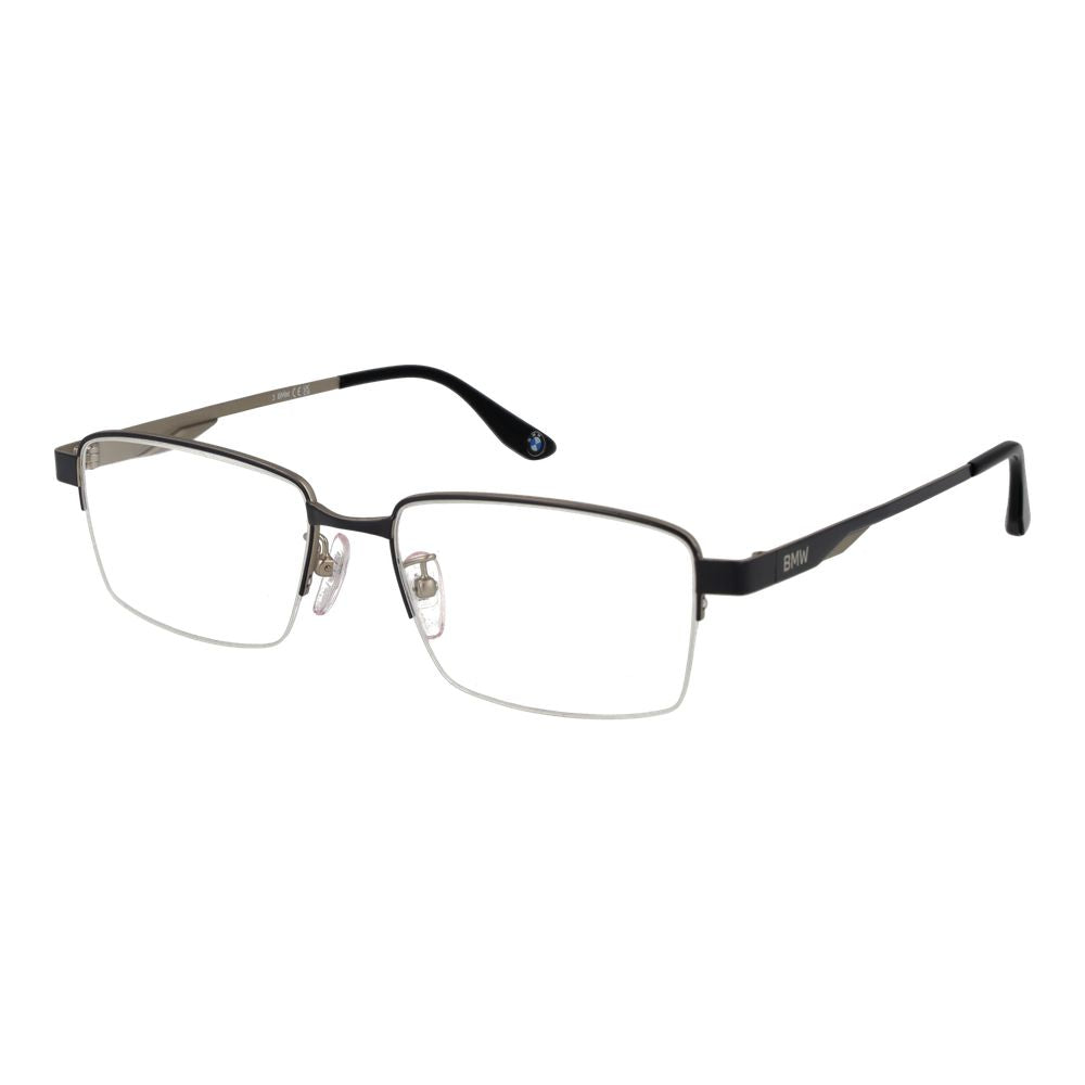 BMW Men's Black Metal Optical Frames – Rectangle Demo Lens