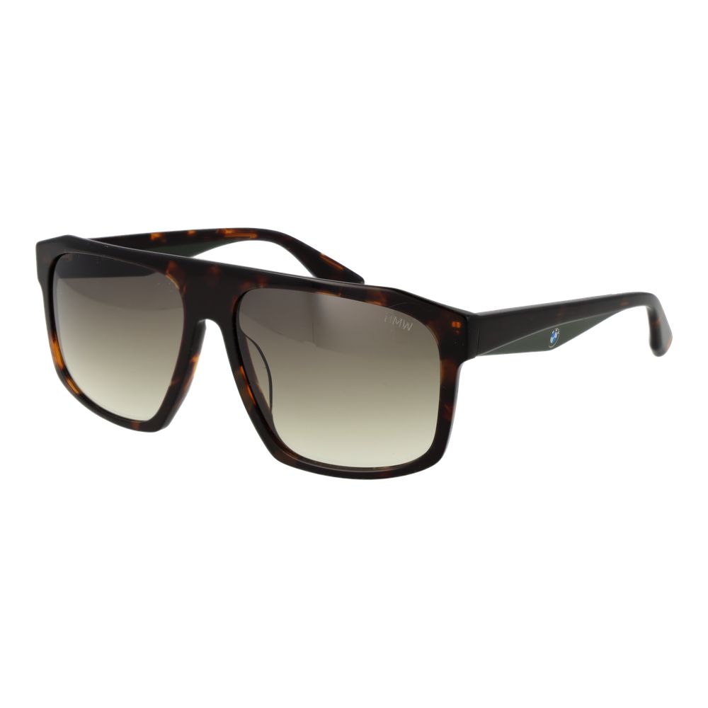 BMW Men's Sunglasses – Brown Square Frame with Gradient Lenses