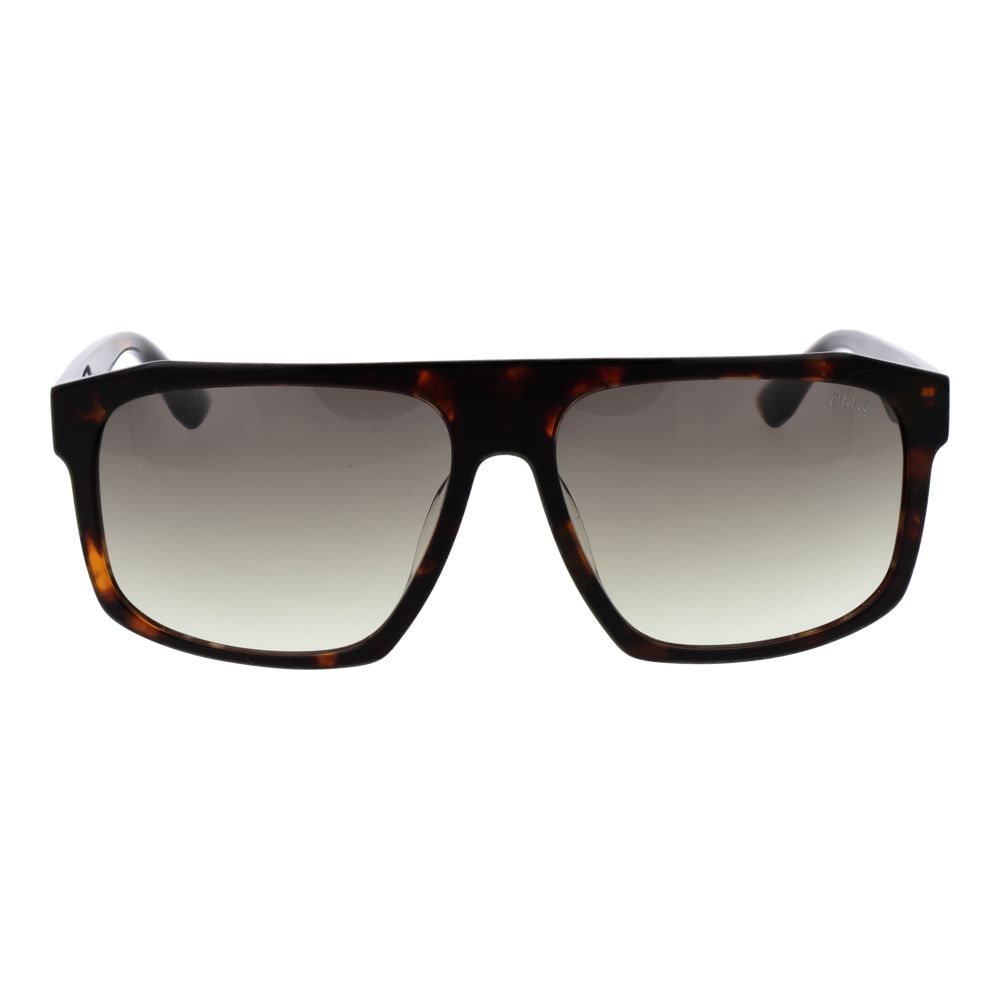 BMW Men's Sunglasses – Brown Square Frame with Gradient Lenses