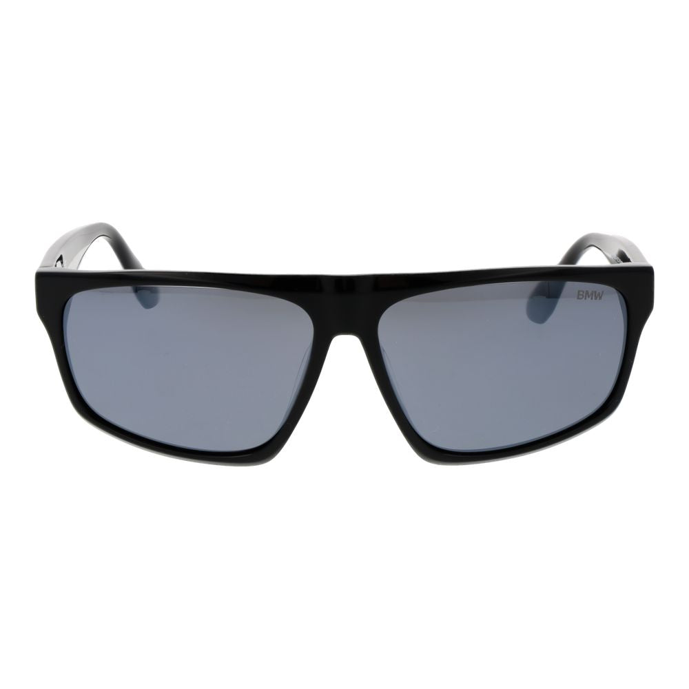 BMW Men’s Sunglasses – Black Full-Rim Frame, Grey Polarized Lenses