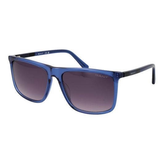 Gant Men’s Sunglasses – Blue Rectangle Frame, Purple Gradient Lenses