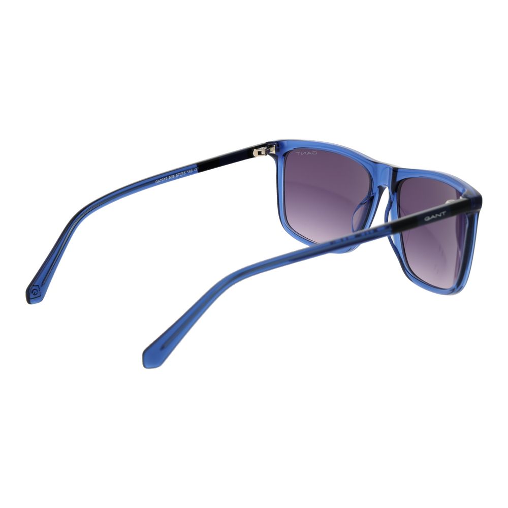 Gant Men’s Sunglasses – Blue Rectangle Frame, Purple Gradient Lenses