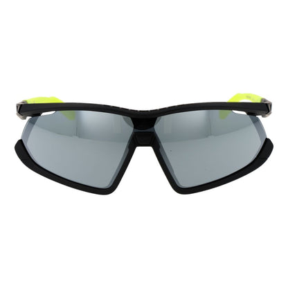 Adidas Unisex Black Sunglasses – Half-Rim Frame, Silver Mirrored Lenses
