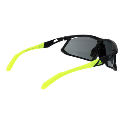 Adidas Unisex Black Sunglasses – Half-Rim Frame, Silver Mirrored Lenses