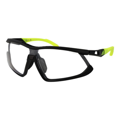 Adidas Unisex Black Sunglasses – Half-Rim Frame, Silver Mirrored Lenses