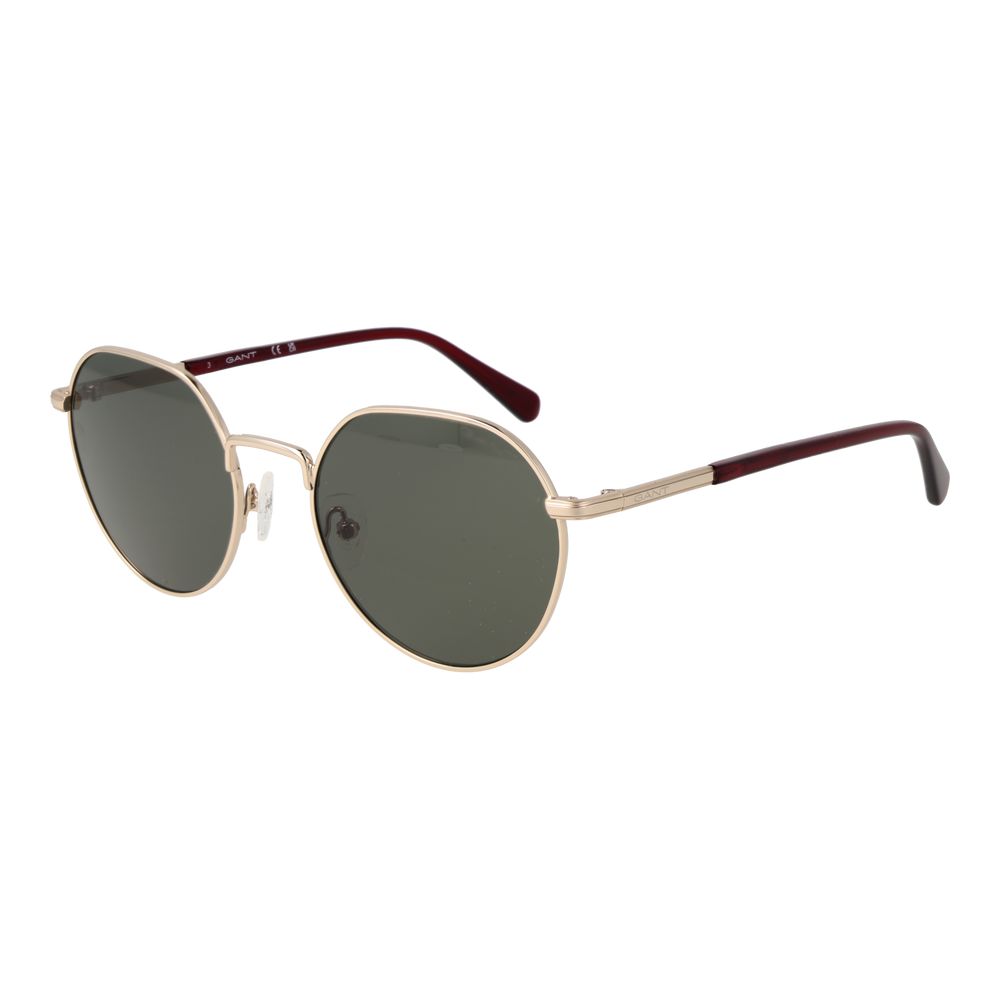 Gant Gold Metal Sunglasses – Full-Rim, Green Lenses