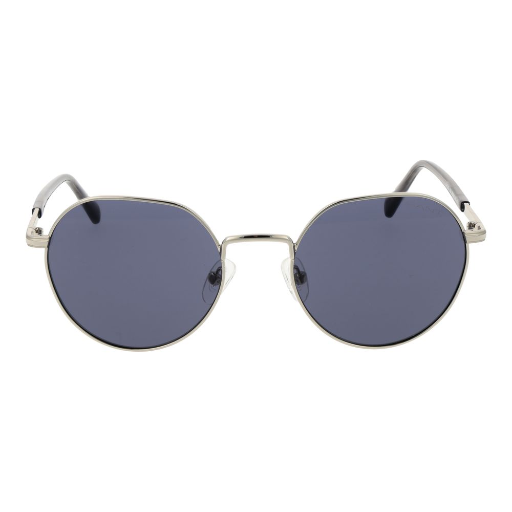 Gant Men’s Silver Metal Sunglasses – Panto Frame, Grey Lenses