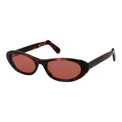 GCDS Unisex Black Plastic Sunglasses with Rose Lenses