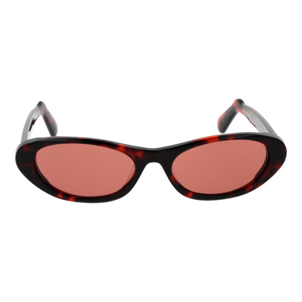 GCDS Unisex Black Plastic Sunglasses with Rose Lenses