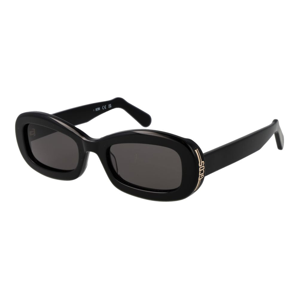 GCDS Unisex Black Plastic Sunglasses with Grey Lenses