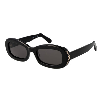 GCDS Unisex Black Plastic Sunglasses with Grey Lenses