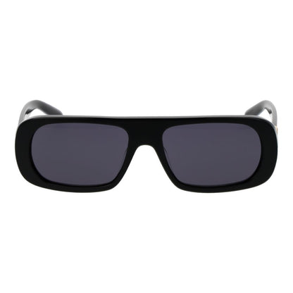 GCDS Unisex Black Plastic Sunglasses with Grey Lenses