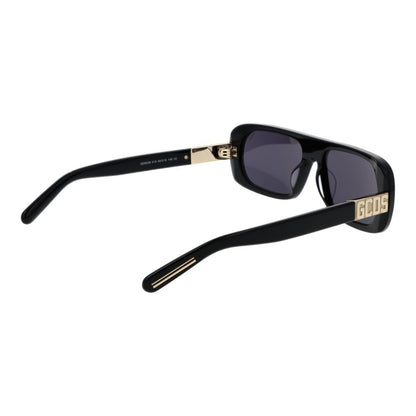 GCDS Unisex Black Plastic Sunglasses with Grey Lenses