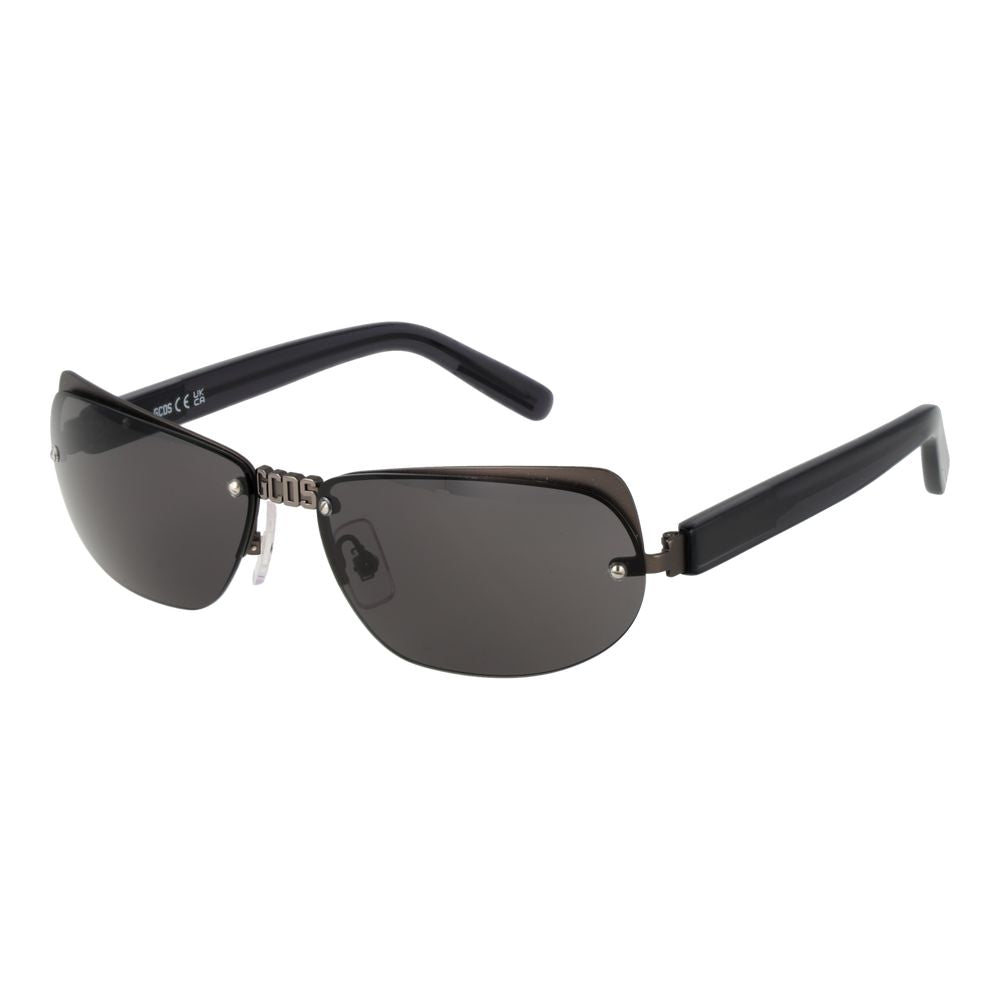 GCDS Unisex Sunglasses – Gunmetal Cat Eye, Grey Mirrored Lenses