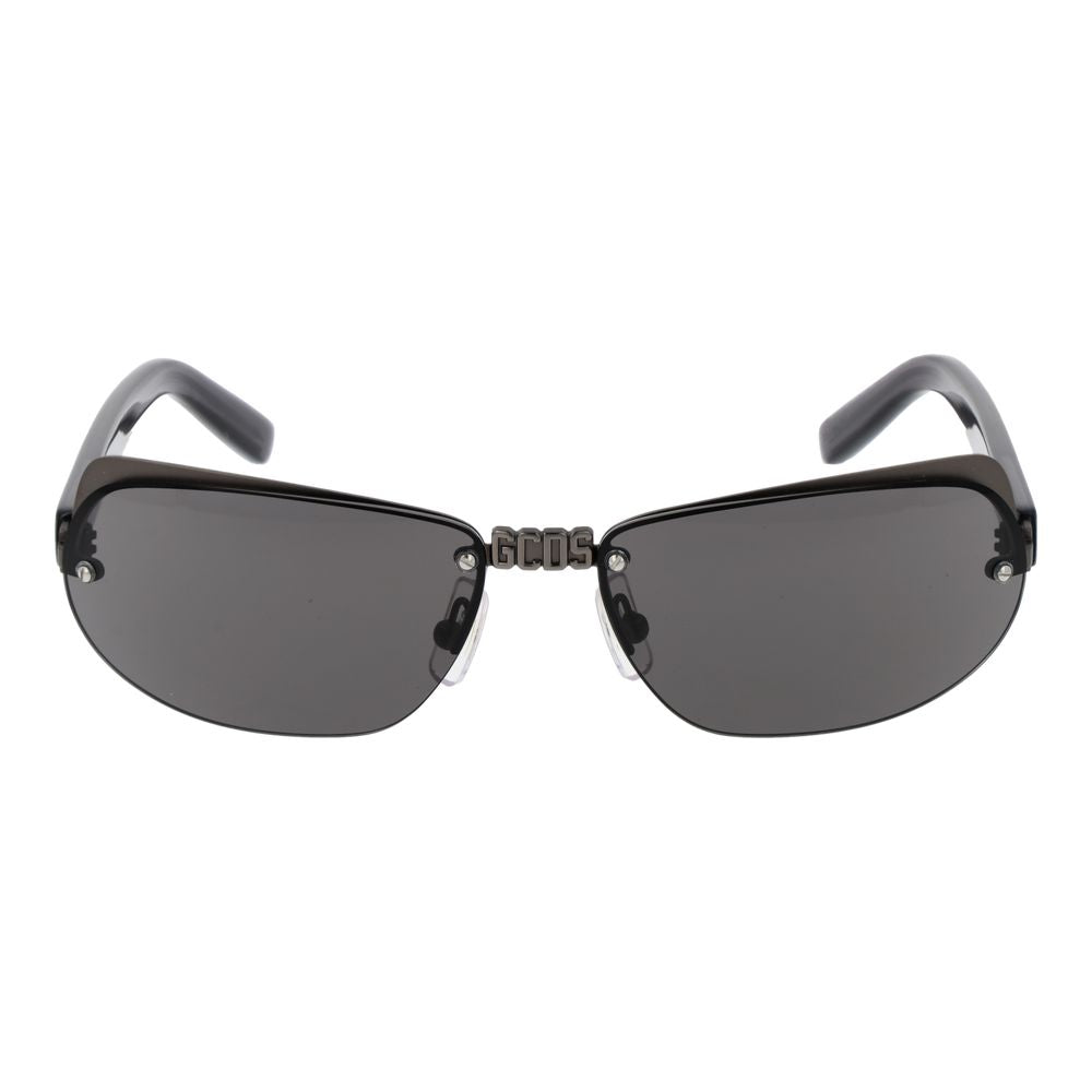 GCDS Unisex Sunglasses – Gunmetal Cat Eye, Grey Mirrored Lenses