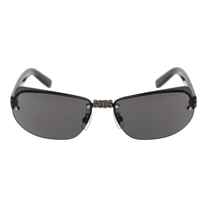 GCDS Unisex Sunglasses – Gunmetal Cat Eye, Grey Mirrored Lenses