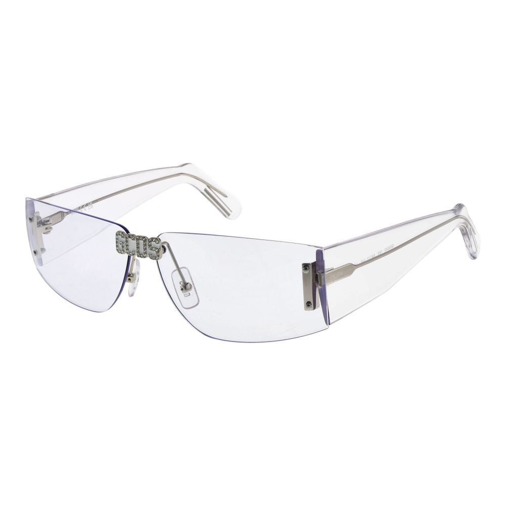GCDS Unisex Transparent Plastic Sunglasses – Rimless Rectangle Design