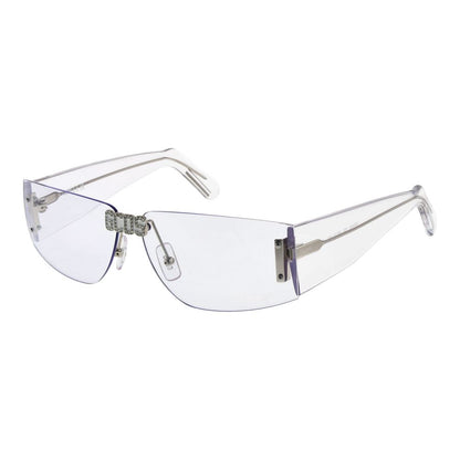 GCDS Unisex Transparent Plastic Sunglasses – Rimless Rectangle Design