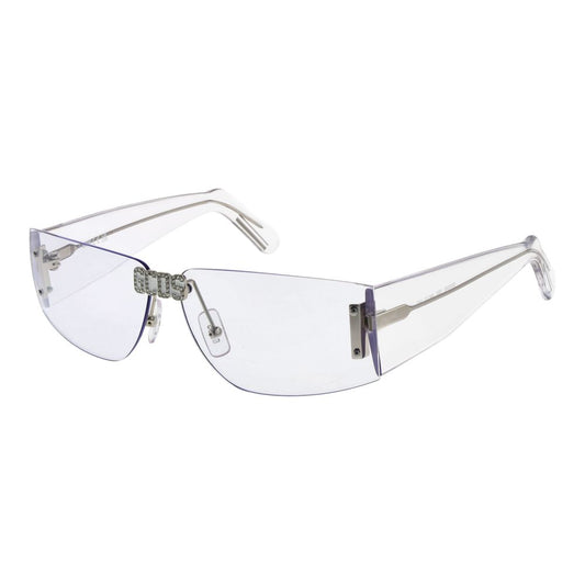 GCDS Unisex Transparent Plastic Sunglasses – Rimless Rectangle Design