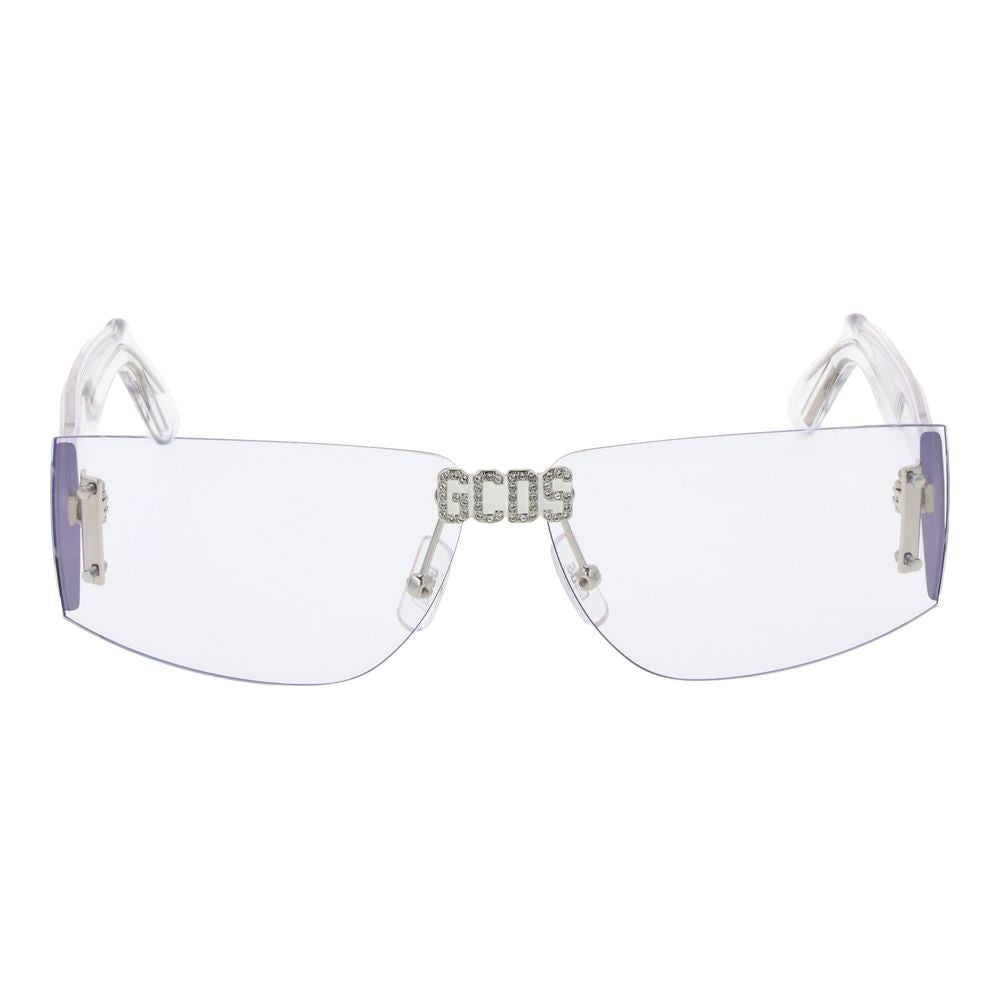 GCDS Unisex Transparent Plastic Sunglasses – Rimless Rectangle Design