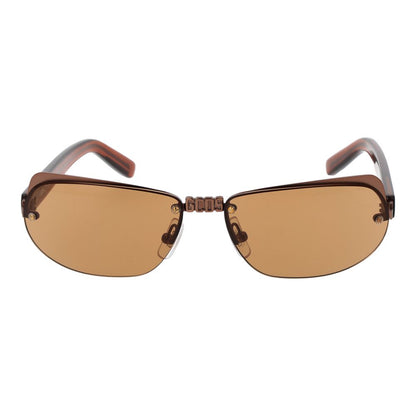 GCDS Unisex Sunglasses – Brown Rimless Frame, Oval Lenses