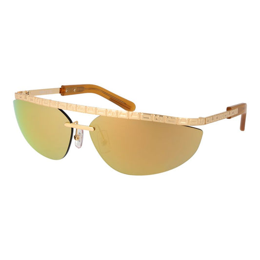 GCDS Unisex Gold Metal Sunglasses – Mirrored Lenses, Frameless Design