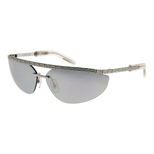 GCDS Unisex Sunglasses – Silver Browline Frame, Mirrored Lenses