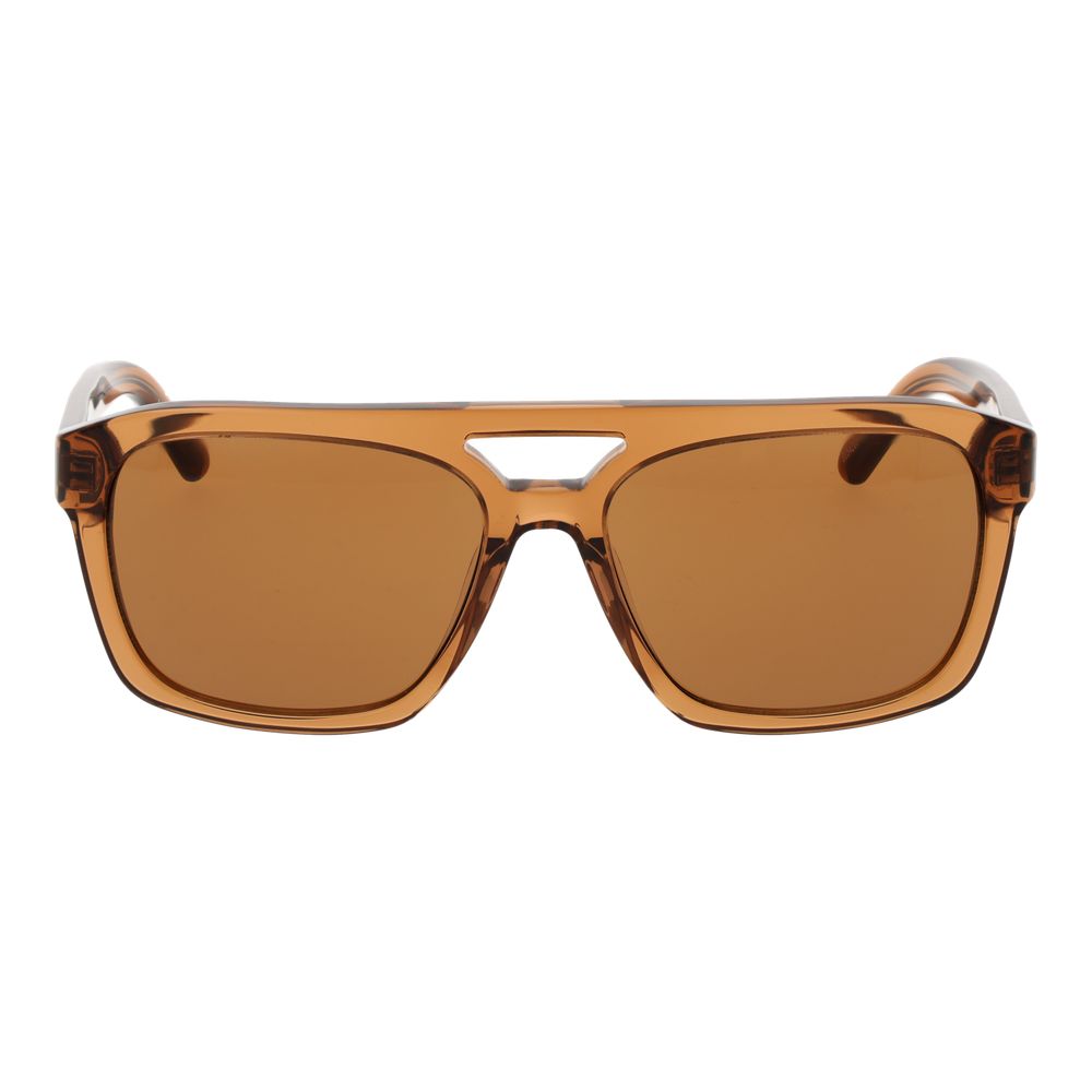 GCDS Unisex Sunglasses – Stylish Brown Square Frame